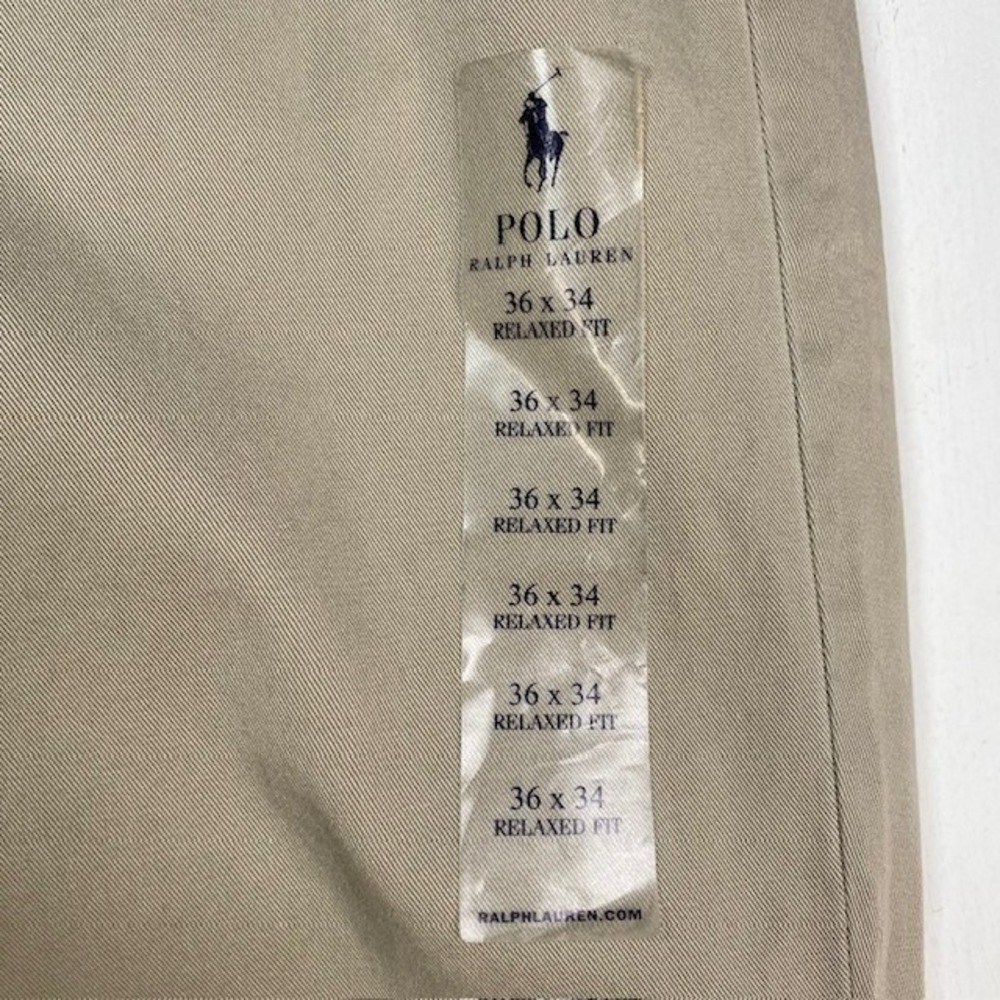 Polo Ralph Lauren Mens Relaxed Fit Chino Pants Hudson Tan 36x34 710571706001 NWT - Picture 3 of 8